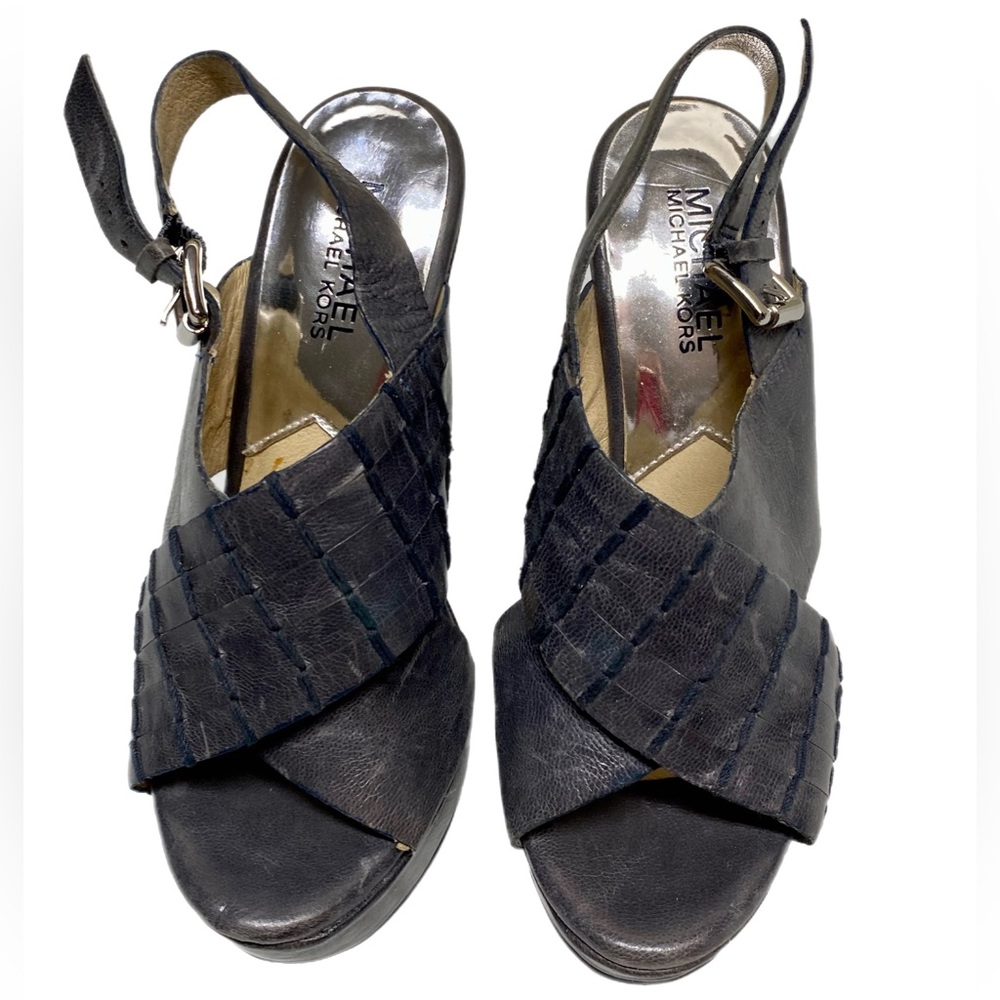 Michael Kors Leather Chunky Sandals